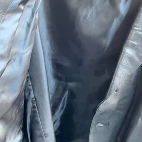 Morton & Rossi Three Button Pocket Coat Black Leather Jacket XXL - Picture 6 of 11